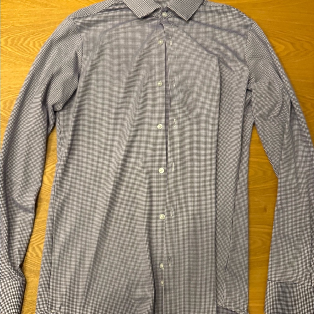 Mizzen+Main Men's Purple Patterned Dress Shirt